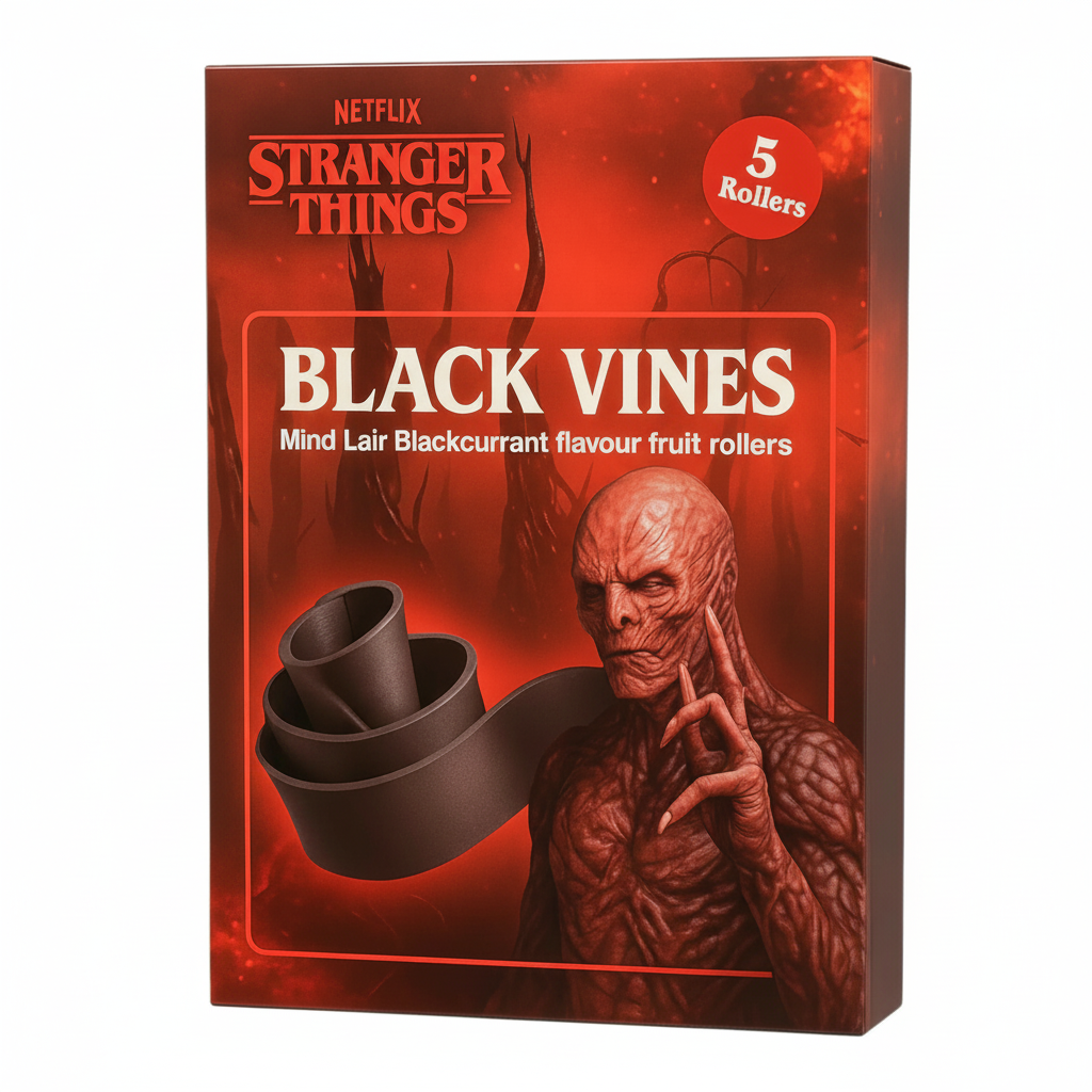 Stranger Things Black Vines 5x12g Svartvinbär | BonbonGott